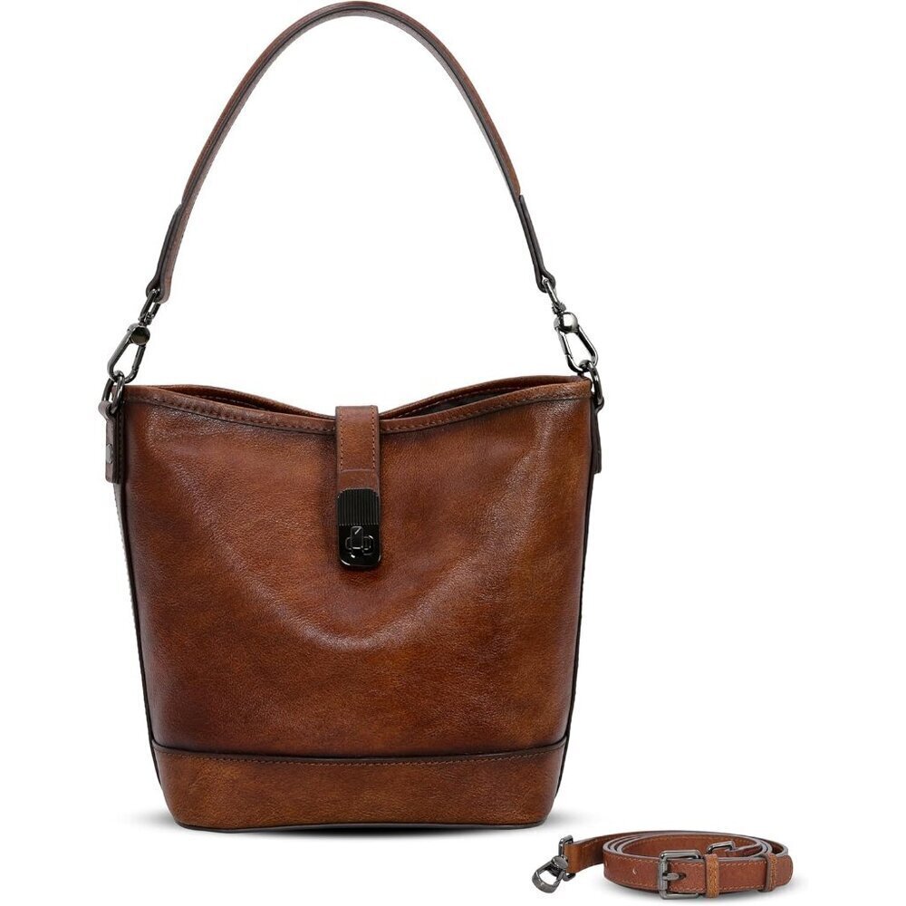 Leather Crossbody Bag for Women Genuine Vintage Soft Adjustable Purse